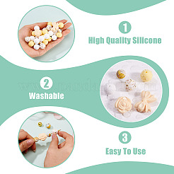 34Pcs 6 Styles Silicone Beads&nbsp;SIL-TA0003-50