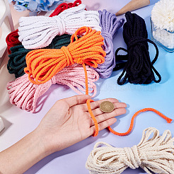 8 Skeins 8 Colors Braided Cotton String Threads for Crafts Knitting Making&nbsp;OCOR-TA0003-56