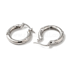 Cubic Zirconia Hoop Earrings&nbsp;EJEW-Z019-23D-P