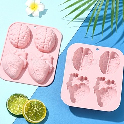 1Pc Realistic Heart & Brain Fondant Molds&nbsp;DIY-YW0012-16