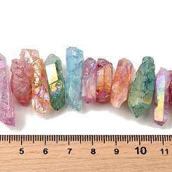 Electroplated Natural Quartz Crystal Beads Strands&nbsp;G-G791-15-02