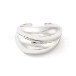 Brass Open Cuff Rings&nbsp;RJEW-P098-10P