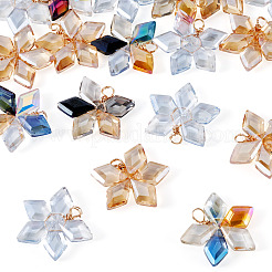 18Pcs 3 Styles Glass Pendants&nbsp;PALLOY-TA00343