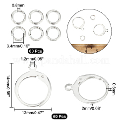 60Pcs 304 Stainless Steel Leverback Earring Findings&nbsp;STAS-UN0050-85