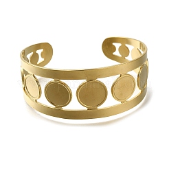 Ion Plating(IP) 304 Stainless Steel Cuff Ring for Women&nbsp;RJEW-U025-05G