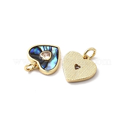 Brass Micro Pave Cubic Zirconia Pendants&nbsp;KK-K384-23C-G