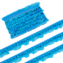 Polyester Pleated Lace Trim&nbsp;OCOR-WH0109-101