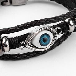 Multi- Strand Leather Cord Bracelets&nbsp;X-BJEW-D423-06A