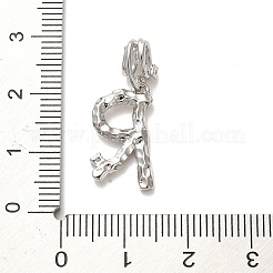 Rack Plating Brass Micro Pave Cubic Zirconia European Dangle Charms&nbsp;KK-L210-015P-R