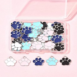 50Pcs 5 Colors Alloy Enamel Pendants&nbsp;ENAM-FS0002-29