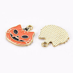 Rack Plating Eco-Friendly Alloy Enamel Pendants&nbsp;ENAM-N052-003-RS