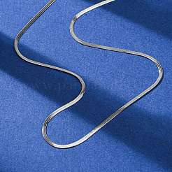 2MM 304 Stainless Steel Flat Snake Chain Necklaces&nbsp;NJEW-T016-20P