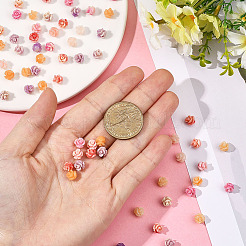 100Pcs 5 Colors Synthetic Coral Carved Beads&nbsp;CORA-SP0001-13