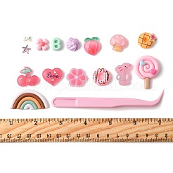 ABS Plastic Imitation Pearl & Polymer Clay & Acrylic & Resin Cabochons Findings Kits&nbsp;DIY-FS0009-77
