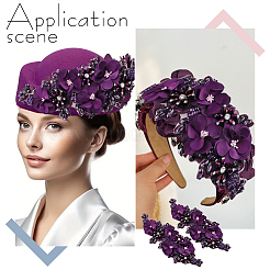 Polyester & Rhinestone Costume Accessories&nbsp;PATC-WH0003-57A