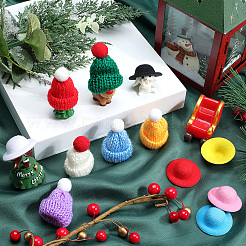 24Pcs 12 Styles Woolen Crochet Mini Hat with Pom Pom Ball&nbsp;AJEW-SC0003-47
