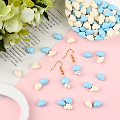 84Pcs 2 Colors Baking Paint Opaque Acrylic Beads&nbsp;FIND-SC0020-83A
