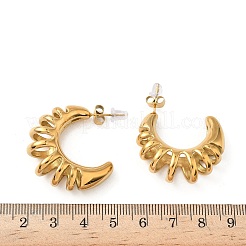 C-Shaped 304 Stainless Steel Stud Earrings for Women&nbsp;EJEW-G444-01G