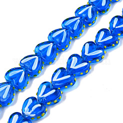 Transparent Handmade Bumpy Lampwork Beads Strands&nbsp;LAMP-T017-20-A01
