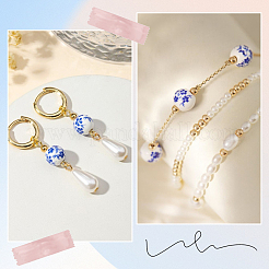 100Pcs Handmade Porcelain Beads&nbsp;PORC-SC0001-22