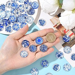 50Pcs Printed Glass Cabochons&nbsp;GGLA-YW0001-22