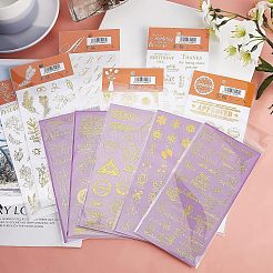 Glitter Self Adhesive Waterproof Hot Stamping Stickers&nbsp;DIY-PH0001-95