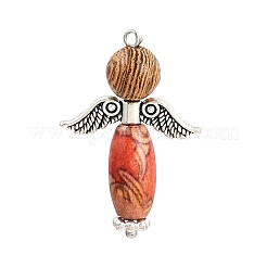 Printed Natural Wood Pendants&nbsp;PALLOY-JF04386