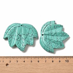 Synthetic Blue Turquoise Carved Pendants&nbsp;G-K353-01E