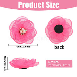 12Pcs 6 Colors Polyester Ornament Accessories&nbsp;DIY-CA0008-08A