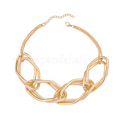 Alloy Exaggerated Oval Link Chain Choker Necklaces for Women&nbsp;FS-WGFD8E5-01