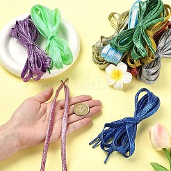 10 Pairs 10 Colors Polyester Cord Shoelace&nbsp;AJEW-YW0002-11