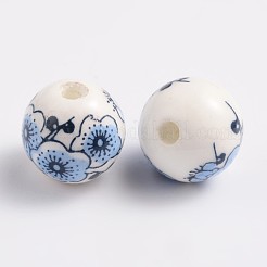 Floral Printed Porcelain Beads&nbsp;CF181Y