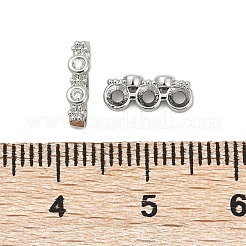 Brass Micro Pave Clear Cubic Zirconia Spacer Bars&nbsp;KK-P302-21B-P