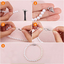 5 Sets Brass Micro Pave Clear Cubic Zirconia Fold Over Clasps&nbsp;KK-CA0002-67P