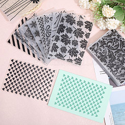 20Pcs 20 Styles Plastic Embossing Folder&nbsp;AJEW-GL0002-18