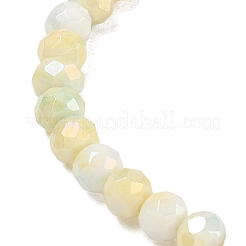AB Color Faceted Rondelle Glass Beaded Stretch Bracelets for Women&nbsp;BJEW-PH01821-02