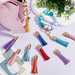 15Pcs 15 Colors Imitation Leather Big Tassel Pendants&nbsp;FIND-PH0008-26