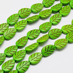 Synthetic Turquoise Beads Strands&nbsp;TURQ-G116-19x22mm-12