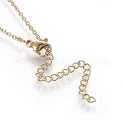 Brass Initial Pendant Necklaces&nbsp;NJEW-I230-24G-O