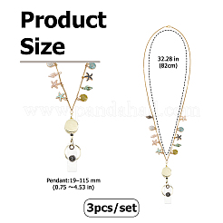 3Pcs Ocaen Theme 304 Stainless Steel Necklaces&nbsp;NJEW-HS00030