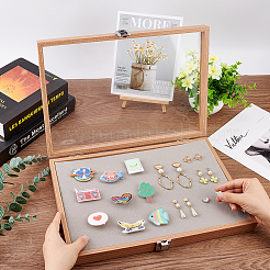 Wood Presentation Boxes for Badge Storage and Display&nbsp;CON-WH0089-11A