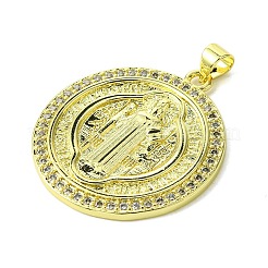 Eco-Friendly Brass Micro Pave Cubic Zirconia Pendants&nbsp;KK-A204-06G