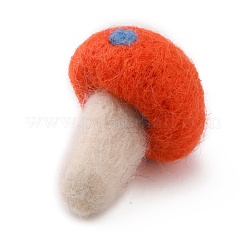 Handwork Felt Needle Felting Mushroom Ornaments&nbsp;AJEW-WH0289-38D