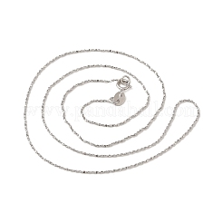 Anti-Tarnish Trendy Unisex Rhodium Plated 925 Sterling Silver Chain Necklaces&nbsp;STER-M034-B-19