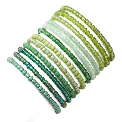 12Pcs Round Glass Seed Beads Stretch Bracelets&nbsp;BJEW-JB13503