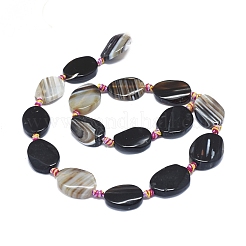 Natural Banded Agate/Striped Agate Beads Strands&nbsp;G-L544-014