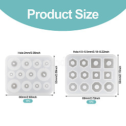 2Pcs 2 Styles DIY Beads Silicone Molds&nbsp;SIMO-TA0001-16