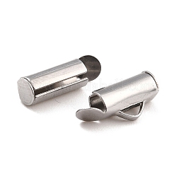 Non-Tarnish 304 Stainless Steel Slide On End Clasp Tubes&nbsp;STAS-C044-07B-P