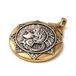 Brass with Cubic Zirconia Pendants&nbsp;KK-Z033-11AS