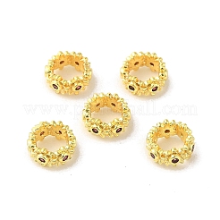 Golden Brass with Cubic Zirconia European Beads&nbsp;KK-B088-01B-02G